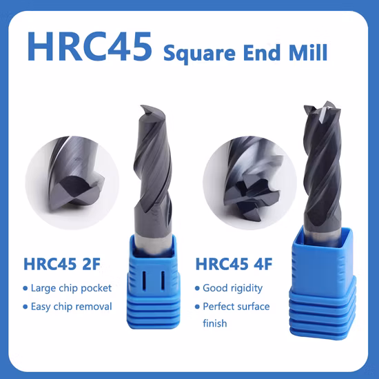 Tungsten Carbide End Mill 45/55/60/65 HRC Square Flat Ball Nose Corner Radius 2/3/4 Flutes Solid Endmill Milling Cutter CNC Machine Cutting Tool Carbide Tool