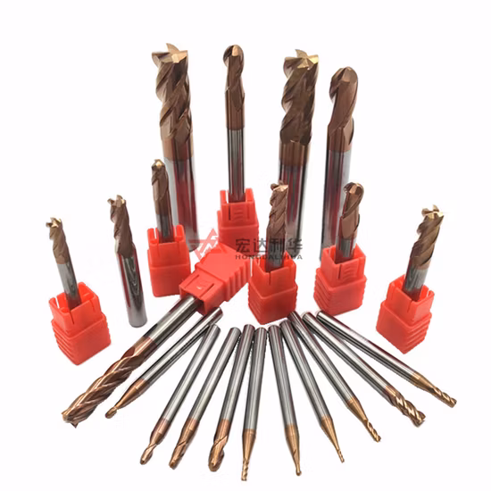 Single 2 3 4 6 8 Flutes Down up Cut Ball Nose Flat Radius Carbide End Mills Milling Cutter for PCB Metal Processing