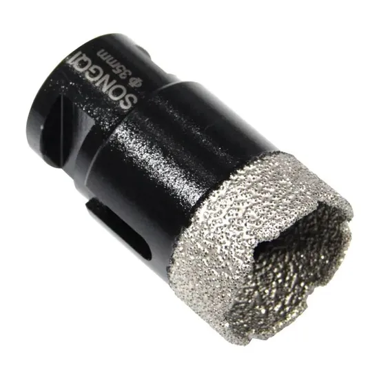 Songqi Brazed Diamond Hole Saw Dry Diamond Core Drill Bits for Porcelain Tile Ceramic Granite Marble Stone Masonry 