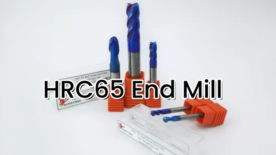 CNC Machine Straight Cutting Tool HRC65 Milling Cutter Tungsten Carbide Solid Tungsten Steel End Mill for 4flute Flat Stainless Steel/Titanium Alloy End Mill 