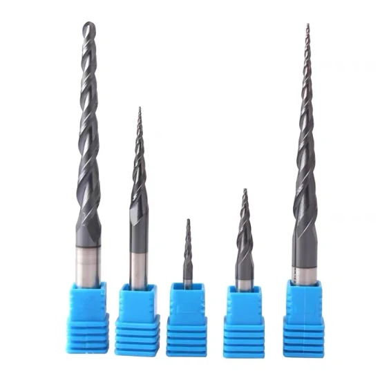 Wyk Solid Carbide Wood Router Bits Taper Ball Nose Endmill HRC55 Bull Nose Milling Cutter for Woodworking
