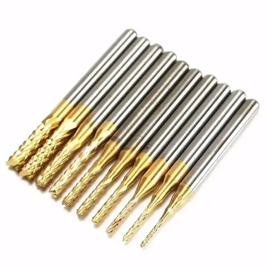 10*10*40*75mm PCB Corn Milling Cutter Solid Carbide PCB Corn End Mill Bits Steel PCB End Mill CNC Cutting Milling Tools 