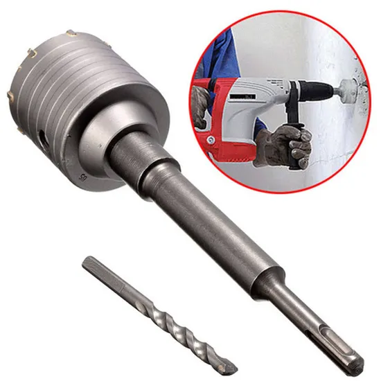Wall Core Drill Bit Tct Tungsten Carbide 45# Carbon Steel Masonry/Concrete/Stone Drilling, Masonry Drilling Sandblasted 8*120mm 
