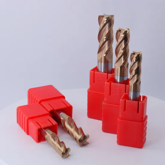 Mts Tungsten Carbide HRC55 2/4 Flutes Flat/Square End Mill with Good Quality 