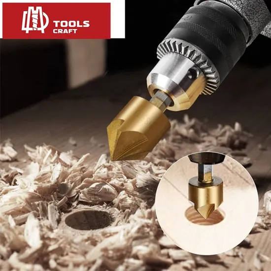 3 Flutes HSS Countersink Drill Bits for Aluminum 