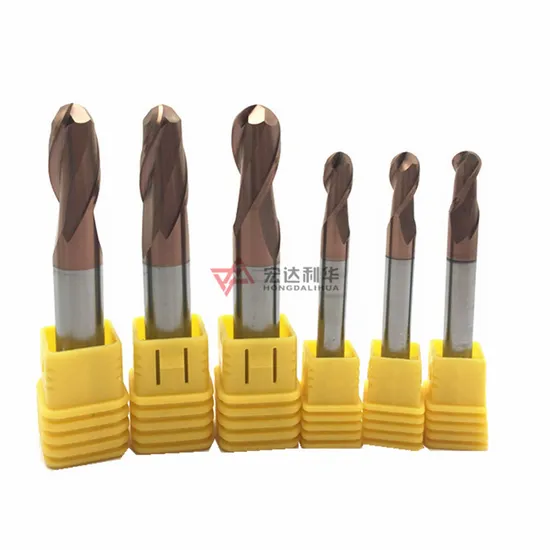 Single 2 3 4 Flute Down up Cut Ball Nose Solid Corn CNC PCD Carbide End Mills Milling Cutter for PCB Processing 