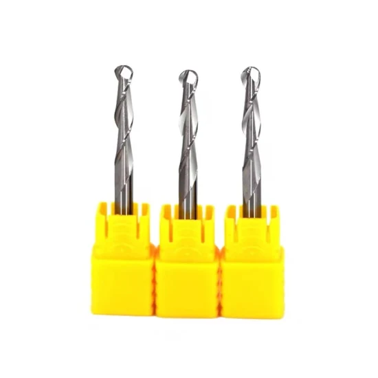 Wyk Tungsten Carbide CNC Tool Bits Ball Nose End Mill Mlilling Cutter for Metal Wood Bull Nose Cutting Tools