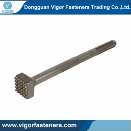 SDS Bush Hammer Drill Bits for Hard Stone Plus Shank Cross Tip Drill Bit for Masonry 