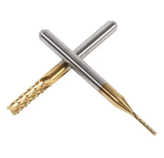 4mm*4*22*45 6 8 10 12mm Solid Carbide End Mill Dlc Coated Corn Teeth Flat Milling Cutter for PCB Drill Bits Carbon Fibergrass Router Bits 