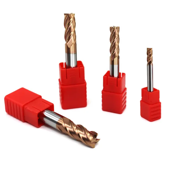 HRC58 Solid Carbide End Milling Cutter 4 Flutes Flat End Mill 